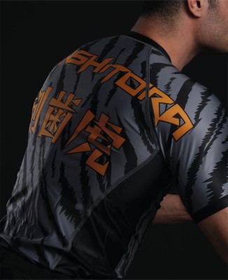 Tiger Striped Rashguard Gray